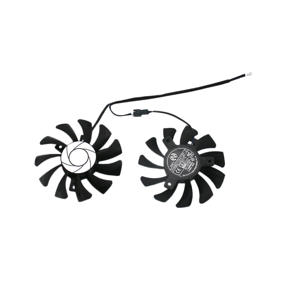 Ha8010h12f-Z 75Mm 2Pin Gtx1050ti Gpu Cooler Dual Fan For Gtx 1050Ti Gtx-1050-Ti-4Gt-Oc(2Pcs) 4851748483398