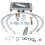 Engine Cooling Radiator Kit 125Ml Aluminum Silver for CB CG 2