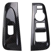 2Pcs ABS Carbon Fiber Window Armrest Trim Cover for Grand Starex H1 2019 2020 Car Interior Accessories