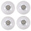4 Pack Inline Skate Wheels Beginner's Replacement Wheel with Bearings 70mm White 8