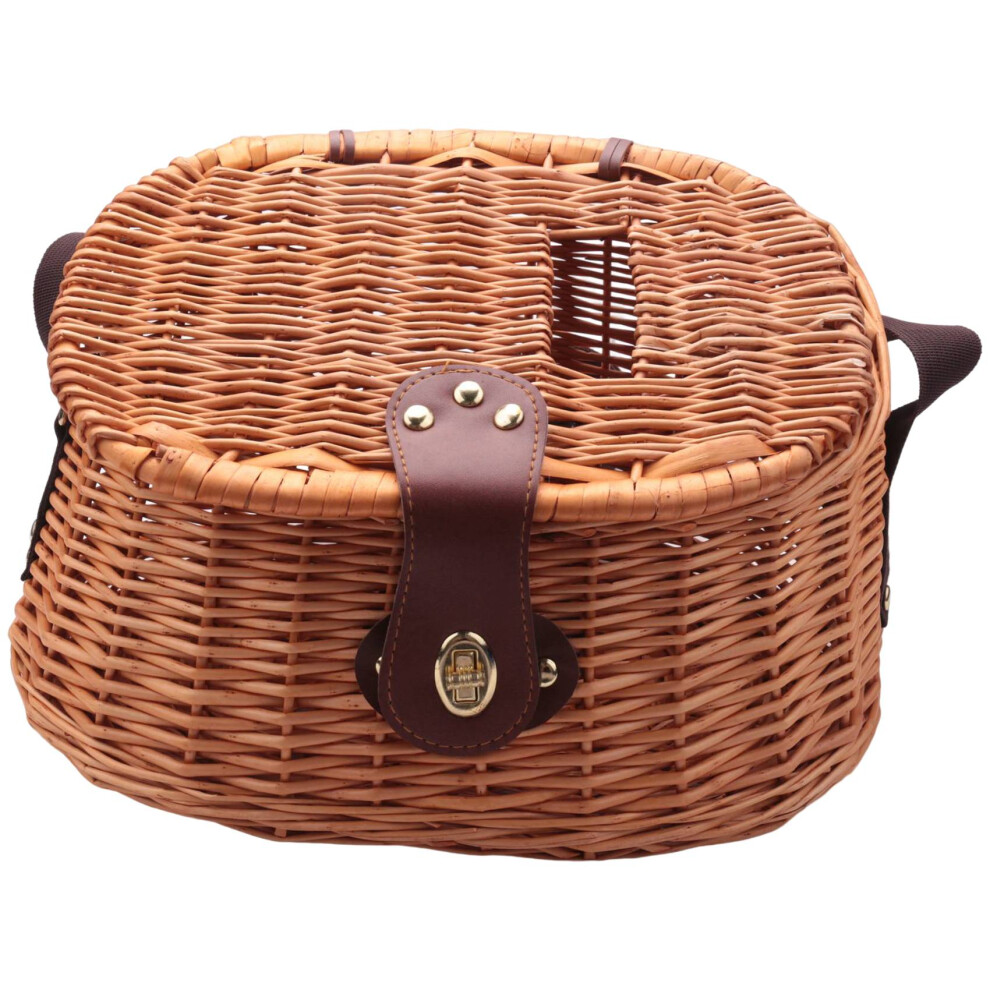 Photos - Climbing Gear Jehiatek Wicker Basket Fishing Creel Trout Perch Cage Tackle Fisherman Box Outdoor Classical Willow 