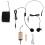 Wireless Microphone Set with Head-Wear + Lavalier Lapel Mics Transmitter Receiver UHF Frequency for Speech Teaching 1