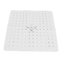 Grand tapis de douche pour salle de bains 53x53cm lavable antidérapant sol de bain blanc