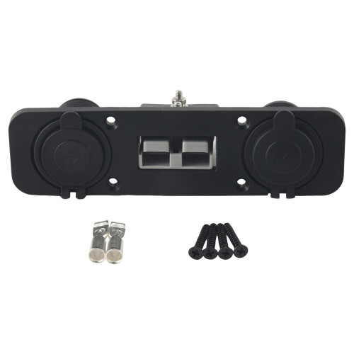 Flush Mount for Anderson Plug Socket Double USB Charger Panel Caravan Boat Truck 1