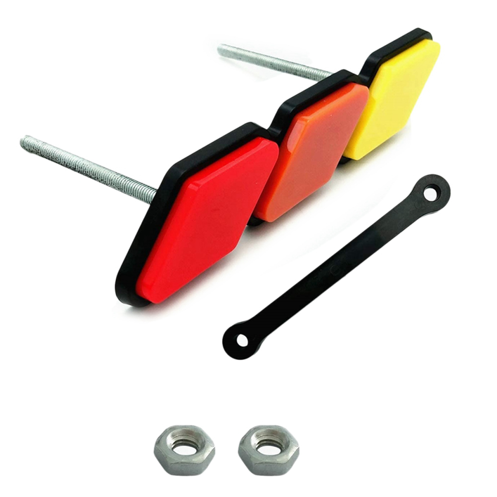 Tri-Color Grille Badge Emblem Decoration Car Truck Label For - Red/Orange/Yellow 4851472088975