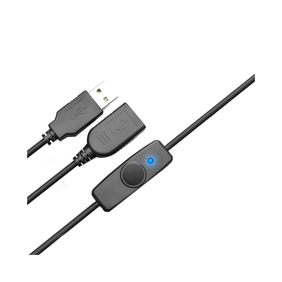 Data Sync Usb 2.0 Extender Cord Extension Cable With On Off Switch Led Indicator For Pc Laptop Fan Lamp 4851472096604