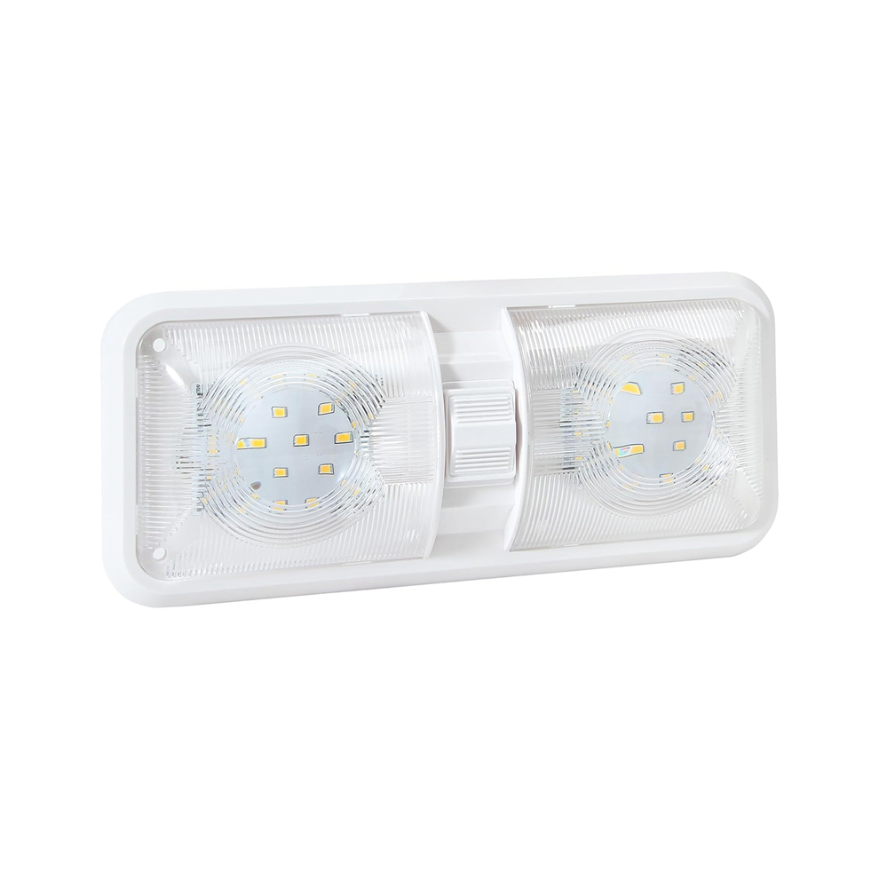 Rv 12V Led S 700Lm, 8W S, Ceiling Double Dome Fixture Interior Ing For Car/Rv/Trailer/Boat Light 4851472004272