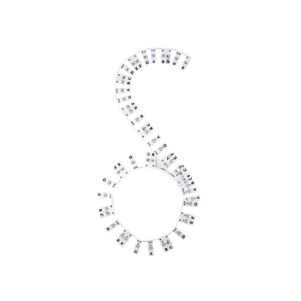88 Key Removable Piano Keyboard Stickers Stave Notation Note Strip For Beginners Students 4851472017791