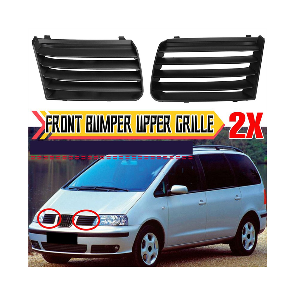 2Pcs L+R Front Upper Bumper Radiator Grille Trim 7M785365301c 7M785365401c For Seat 7M 2001-2010 4851472015209