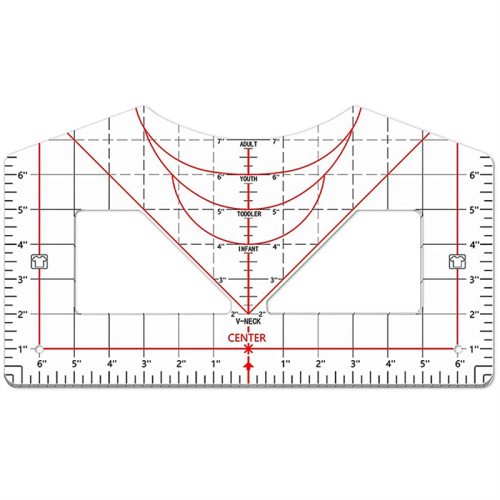 T-Shirt Ruler for Alignment Centered Design Measuring Tool Acrylic All Sizes