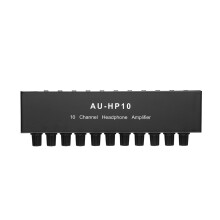 AU-HP10 10 Channel Stereo Headphone Amplifier Audio 1Input Output Preamplifier -Control NJM4556A DC12-24V