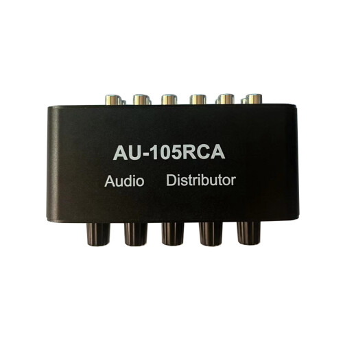 AU-105RCA Audio Distributor Stereo Mixer 1 Input 5 Output Multi-Channel for Volume Controls 1