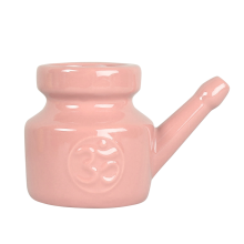 350Ml Ceramic Neti Pot Nose Cleaning Leakproof Spout for Nasal Rinsing Washing Men Women,Pink