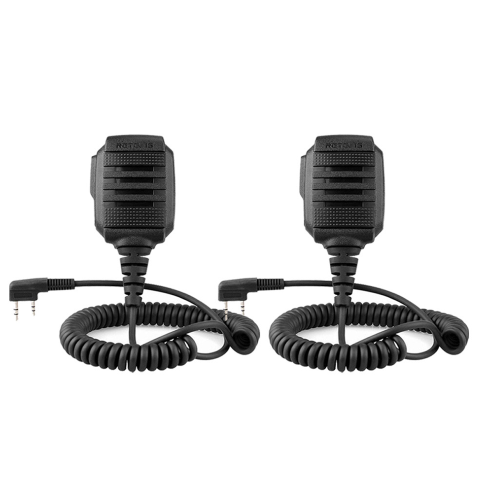 Photos - Radio / Clock Jehiatek HK006 IP54 Waterproof Microphone Walkie Talkie Mic Shoulder Speaker PTT for UV-5R UV82 RT622  (2 PCS)