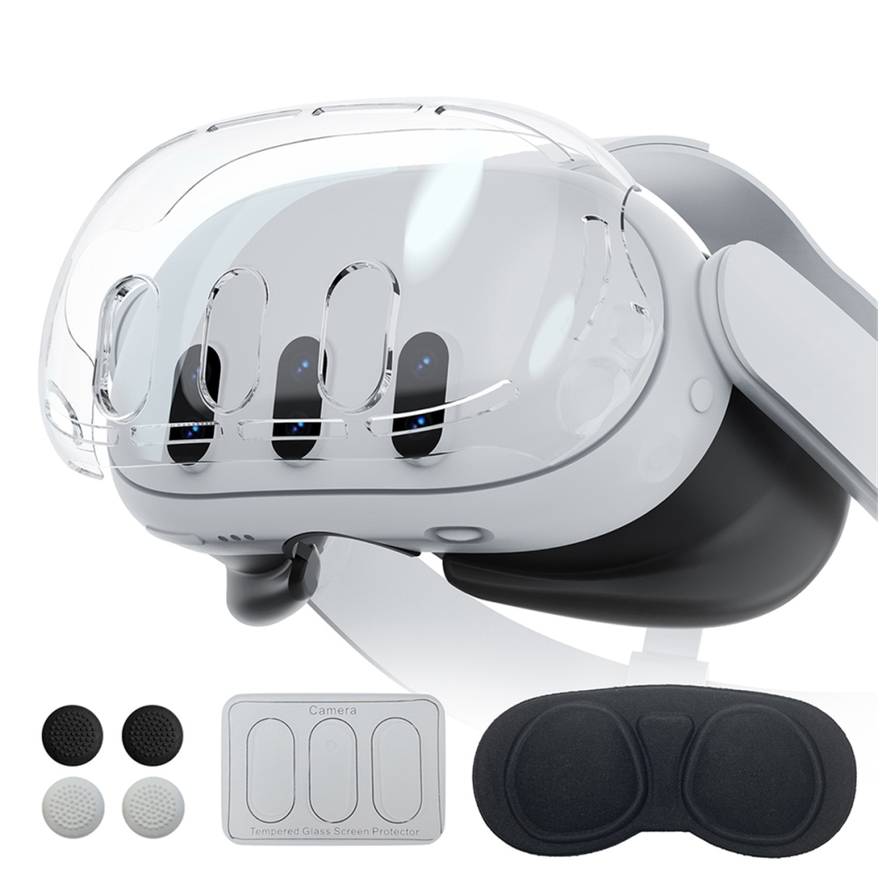 For Meta Headset Q 3 Host Crystal Case Lens Cover Tempered Film Rocker Cap Strong Protection Vr Accessories 4851472042472