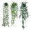 Artificial Hanging Plants 3 Pack Eucalyptus Potted Greenery Faux Mandala Vine 8