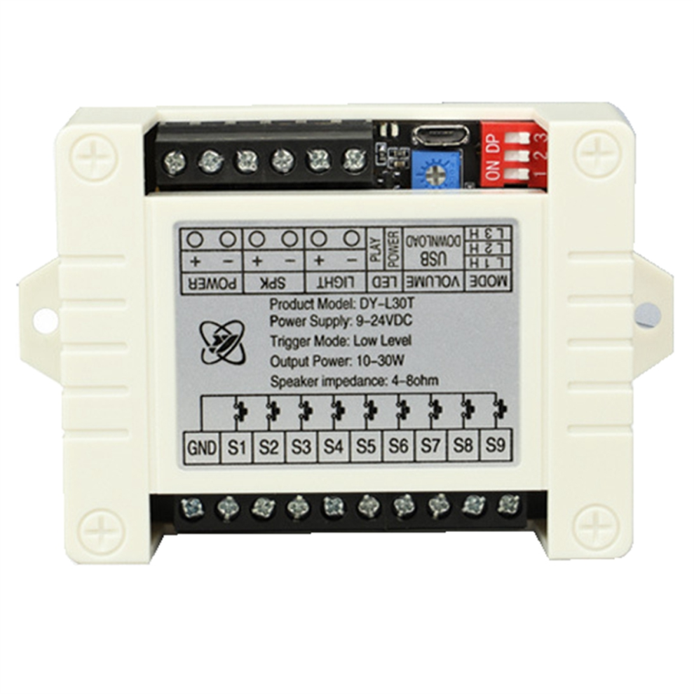 30W Mp3 Voice Playback Module Dy-L30t 9 Trigger Music Player Power Amplifier Board Tf Card 32G Max Wav Dc 12V 24V B 4851472046371