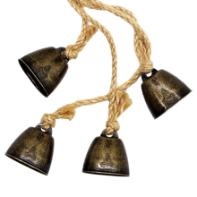 Vintage Handmade Brass Bell with Lanyard, Perfect for Door, Living Room, Garden and Wall Decoration