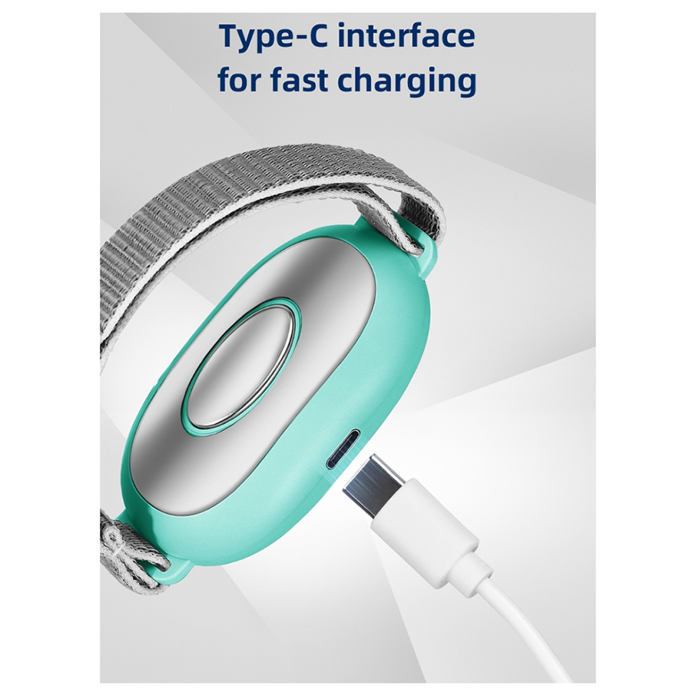 Jehiatek Green Microcurrent Sleep Aid Device Ems Instrument For Insomnia Stress Anxiety Relief Palm Pulse Massager