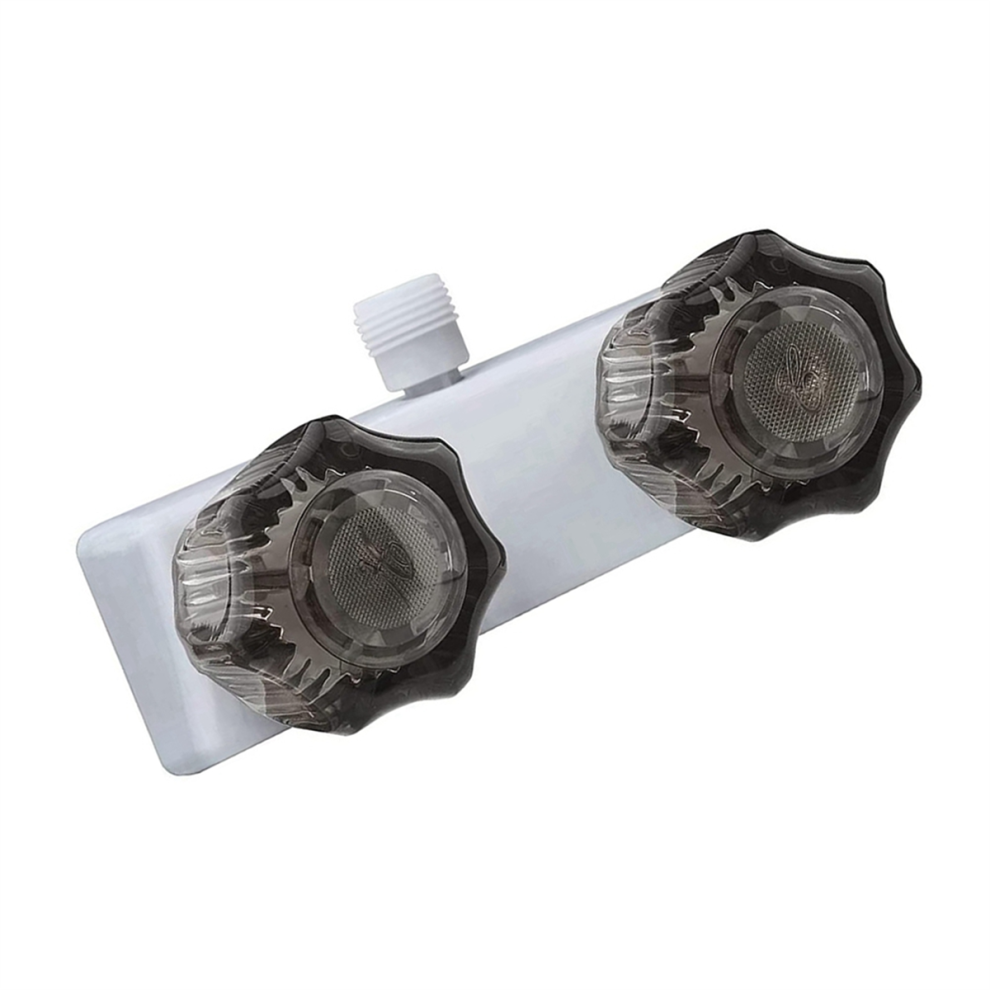 Rv Shower Faucet, Faucet Replacement 4In Valve Diverter With Dual Smoked Knob For Bathroom 4853178050874