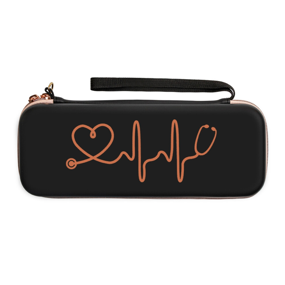Stethoscope Storage Box Eva Portable Travel Carrying Case With Mesh Bag, Hard Drive,Pen ,Medical Organizer Black Jehiatek