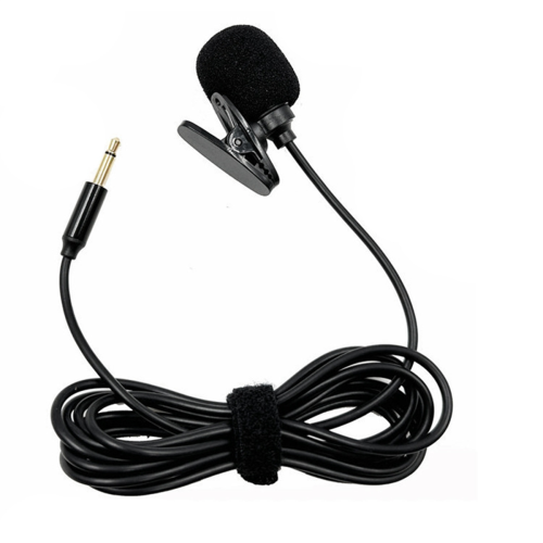 Lavalier Microphone Mic Stereo Audio Mini Wired 3.5mm Plug for Loudspeaker Interpreter