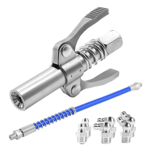 Quick Release Grease Coupler Fitting Hose Double Handle Tool Adapter QuickRelease Leak Proof Joint