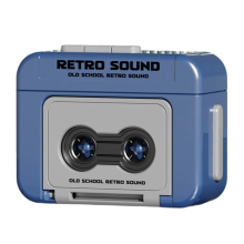 Mini Retro Recorder Keychain Can Record and Fun Music Box Pendant Personalized Couple Gift for Girlfriend,D