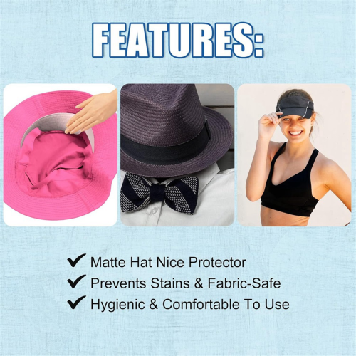 100 Pcs Hat Sweat Liner Golf Absorbent Pad Odor Soft Protector Disposable Hard Sweatband 2