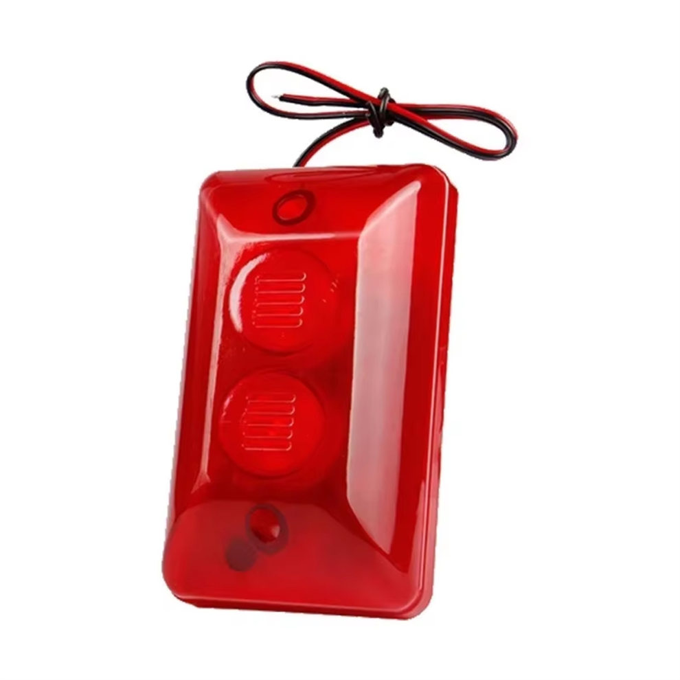 Mini Piezo Strobe Light Siren 12V Wired Alarm With Hi Sound 115Db -123 4853178007021