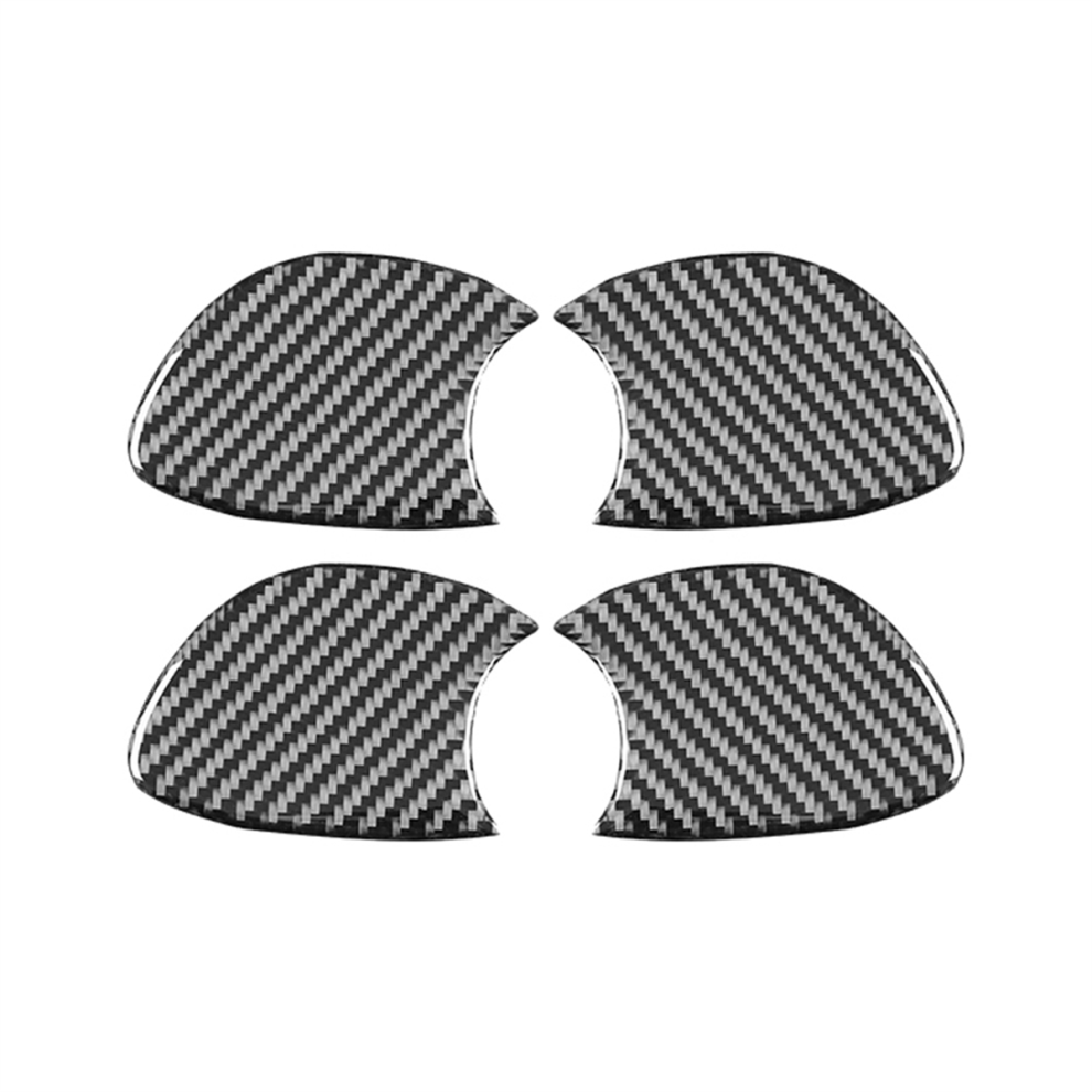Carbon Fiber For 2007-2013 Inner Door Handle Bowl Cover Panel Trim Sticker Interior Accessories 4853178005416