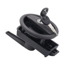 Circular RV Door Lock for Caravan Motorhome Complete C/W Parts & Accessories