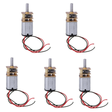 5Pcs N20 Mini Micro-Metal Gear Motor with Gearwheel DC Motors 60RPM Slow Speed Full Metal Reducer Toy