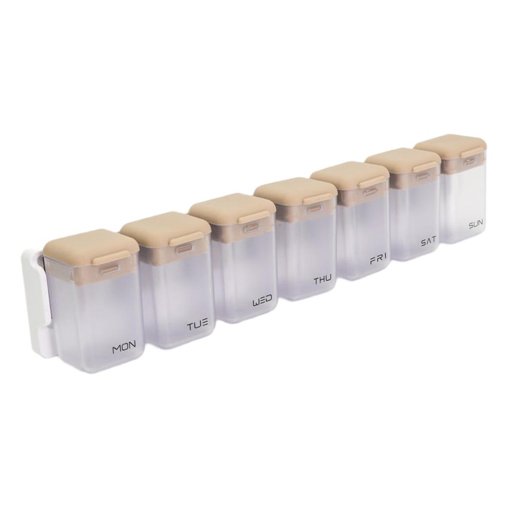 Jehiatek Travel Weekly Pill-Organiser Magnetic Removable Pillbox 7 Day Portable Medicine Dispenser For Home