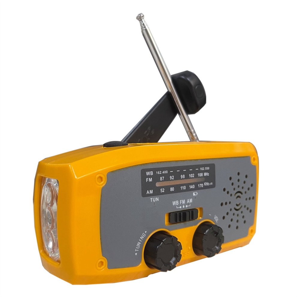 Emergency Solar Hand Crank Radio 2000Mah Portable Noaa/Am/Fm With Led Flashlight, Sos Alarm For Camping 4853178023380