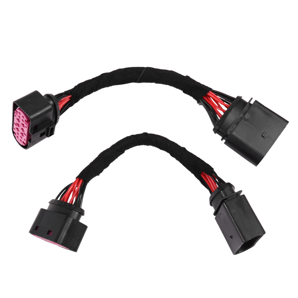 2Pcs Xenon (14 Pins) Headlights Wiring Harness Connector Plug Adapter For Seat 1J0 973 737 837 4853178019581