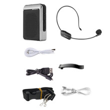 T18 Professional Loudspeaker Wireless Microphone Bluetooth Portable Speaker for Teacher School Tour Guide Black