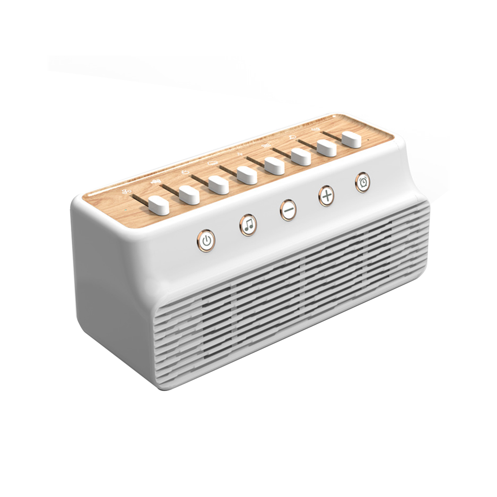 Jehiatek White Sleep Bluetooth Speaker Noise Machine Timed 8 Music Box Improve For Christmas Gifts