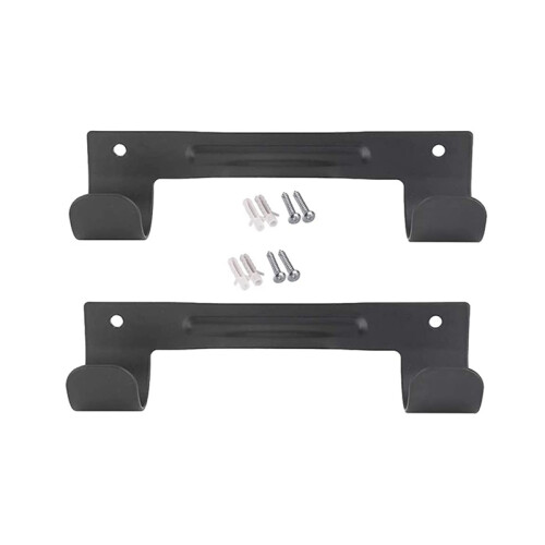 2Pack Ironing Board Hanger,Wall Mounted Holder for Laundry Rooms (Black)