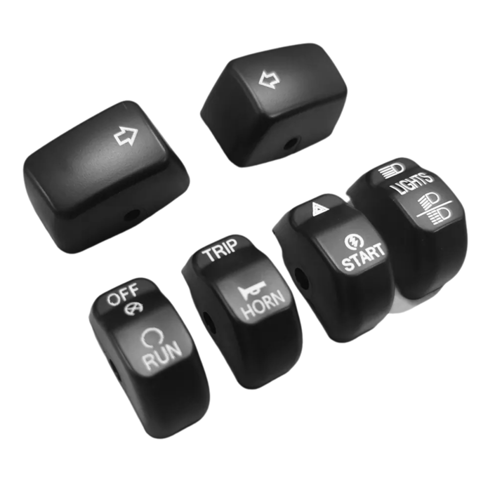 6Pcs/Set Handlebar Control Switch Cover Button Caps For Softail Sportster 883 1200 Dyna Cvo 4851748442210