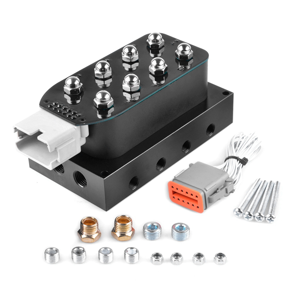Universal 12V Solenoid Valveblock Air Ride Suspension Manifold Valve Kit Uv4for Auto Fast Control 4851748474808