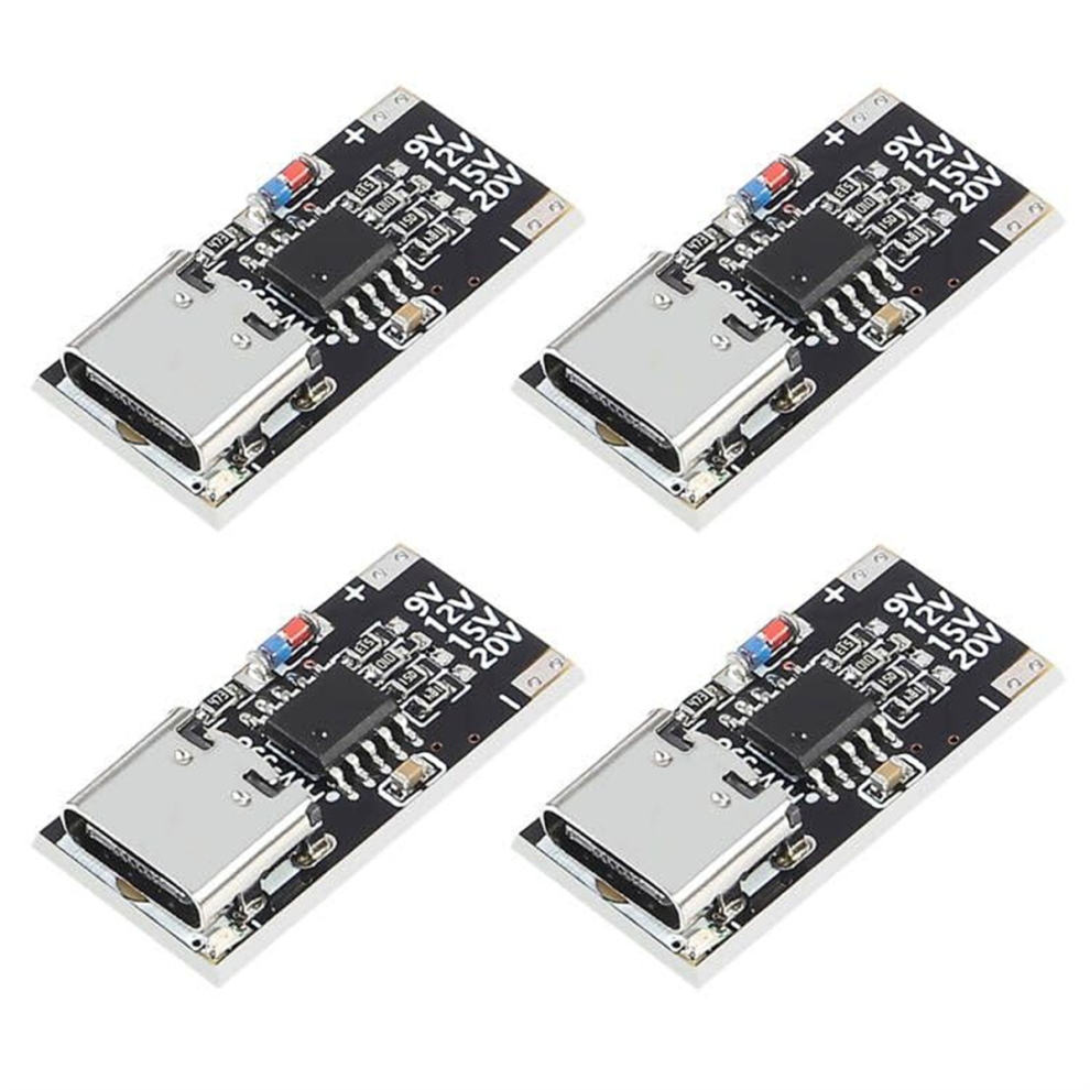 4Pcs Usb-C Pd Trigger Board Module Pd/Qc Decoy Fast Charge Usb Type-C To 12Vpower Delivery Boost 4851748473078