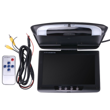 Car Roof Monitor Lcd Flip Screen Top Multimedia Video Ceiling Mounted Display, Black