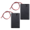 2 Pcs 3 x AAA 4.5V Battery Holder Case Box Wired ON/OFF Switch w Cover 2