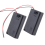 2 Pcs 3 x AAA 4.5V Battery Holder Case Box Wired ON/OFF Switch w Cover 4