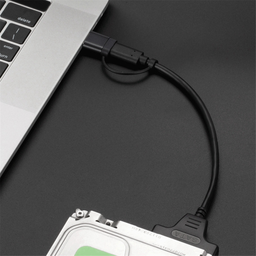 TypeC+USB 3.0 to Hard Drive Adapter Cable Disk Driver Converter for 2.5/3.5 Inch Mobile 2