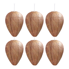 Nest Decoy, 6 Pieces Hanging Fake Natural Repellent Waterproof Safe Trap Non-Toxic Paper Decoy
