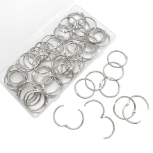 60 PCS Loose Leaf Binder Rings 1-Inch Office Book Rings, Nickel Plated Steel Key Metal