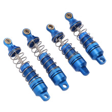 4 Stück Stoßdämpfer aus Aluminiumlegierung RC Feder-Dämpfer Set für Losi Mini T 2.0 2WD 1/18 Truck Blau