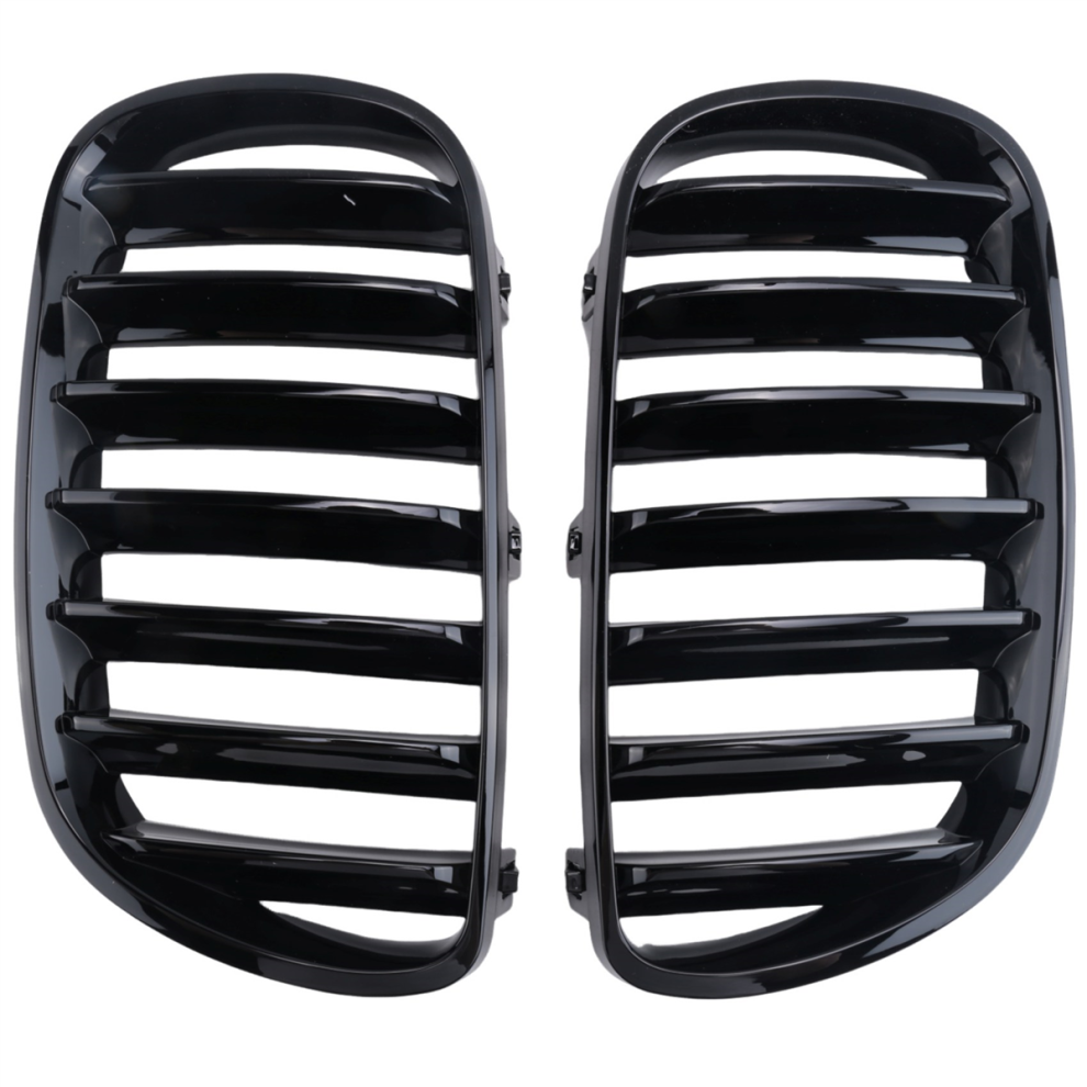 1Pair Shiny Front Grille Bumper Kidney For E83 X3 Facelift 2007-2010 Black 4851965858214